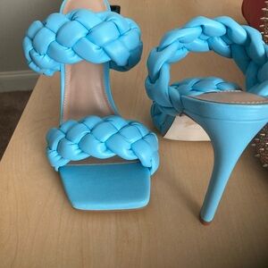 Steve Madden blue mules